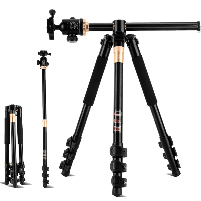 Q999H camera tripod with monopod and ball head tripod kit 2019 upgrade twist lock & flip leg lock transverse tripod stand