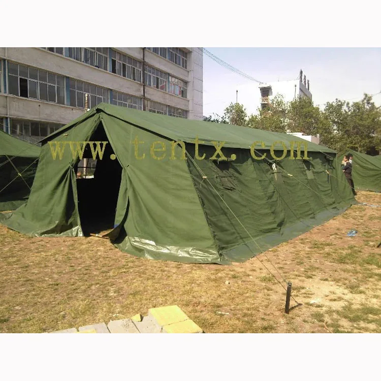 China Factory Outdoor Camping 10x5m Military Large Size Camping Tent Canvas Tent Large Size Tents