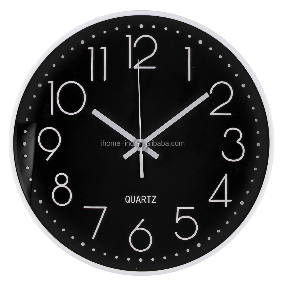 Rose Gold 3D Plastic Wall Clock for Home Living Room Decoration