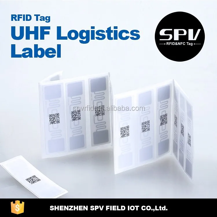 Rfid наклейки 860 960 мГц логистики и управления источником питания чужеродные H3 9662 70 * 17 мм