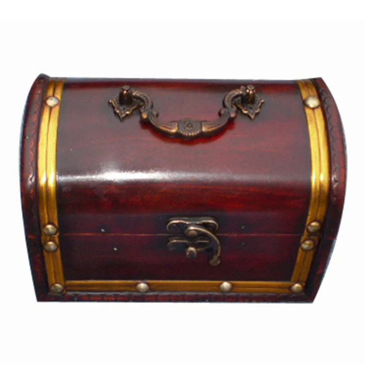
Wholesale vintage wooden jewel case with handle 