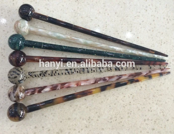 cellulose acetate hair stick fashion hair accessories plastic stick combs