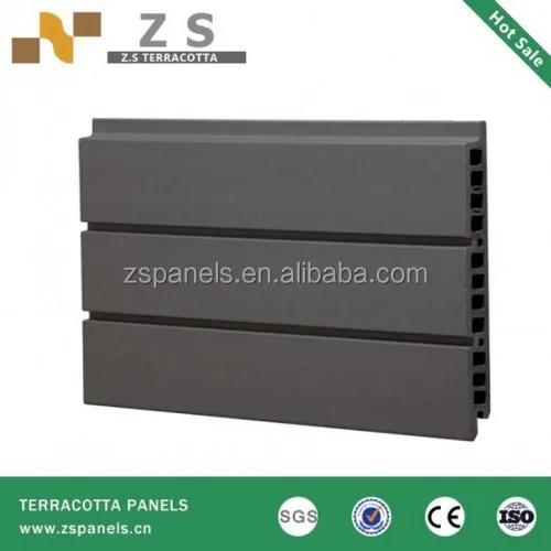 Clay facade terracotta panel, decorative wall terracotta panel, exterior wall terracotta