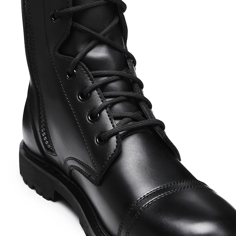 XINXING Goodyear Black Leather OEM Wholesale Waterproof Anti-Slip Military Tactical Black Army Boots