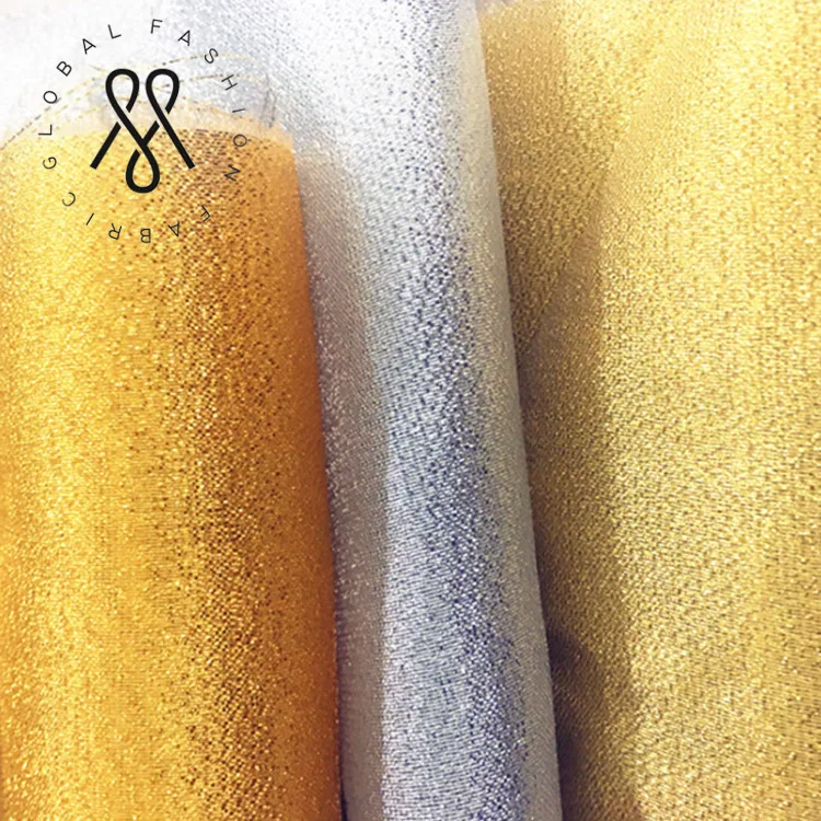 Оптовая продажа высокое качество блестящие золотые окрашенная пряжа свадебное оформление сцены фон ткани