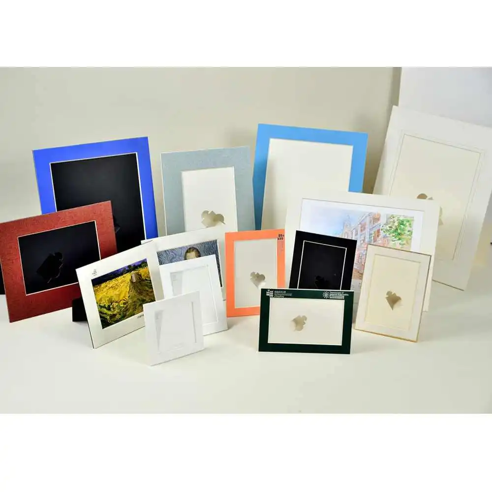Factory wholesales acid free cheap wedding anniversary picture frames OEM customized matboard  photo frame with stand