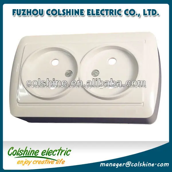 ABS 10A 16A 250 В 2 P двойной поверхностного монтажа электрические розетки