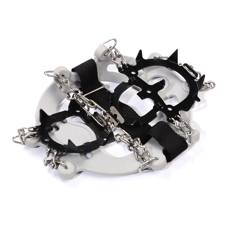 
2018 Winter skiing safety products anti slip manganese steel selica gel walking cleat ice climbing crampons 