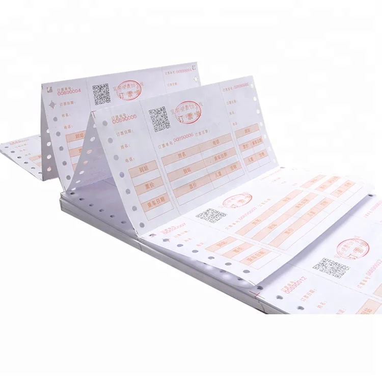Continuous Paper Carbonless Printing Paper Hotel Bills