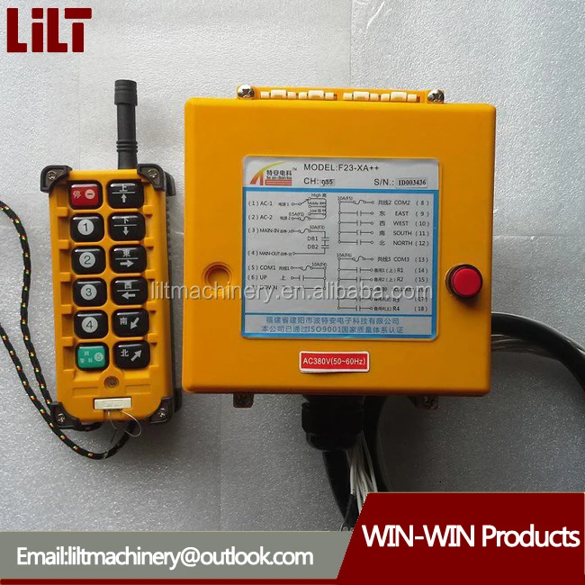 Bridge crane, overhead crane industrial hoist wireless crane radio remote control F23A++