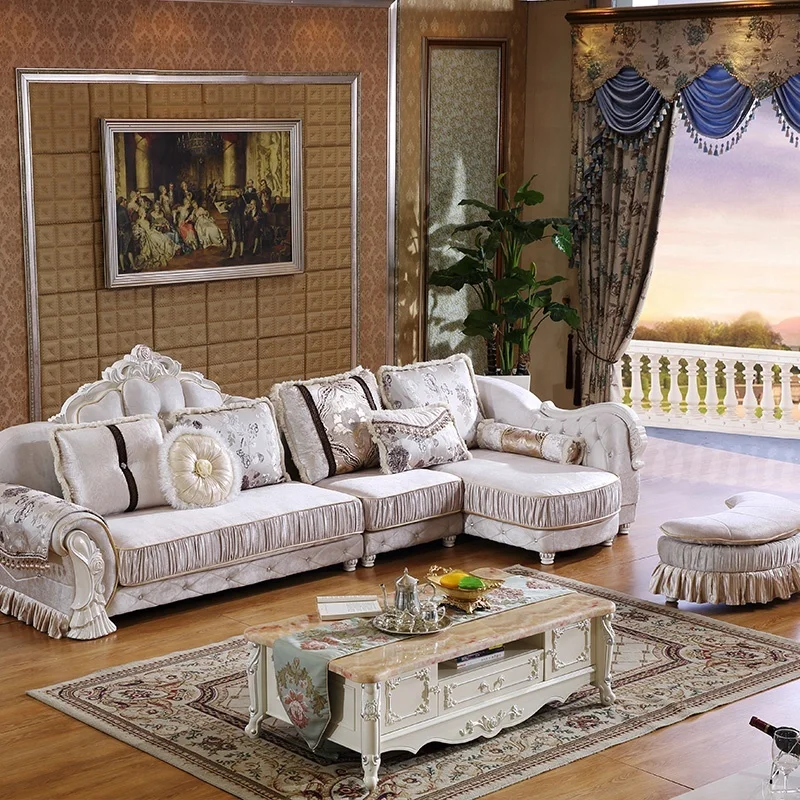 Luxury Living Room Furniture Wooden Warm Sofa Set