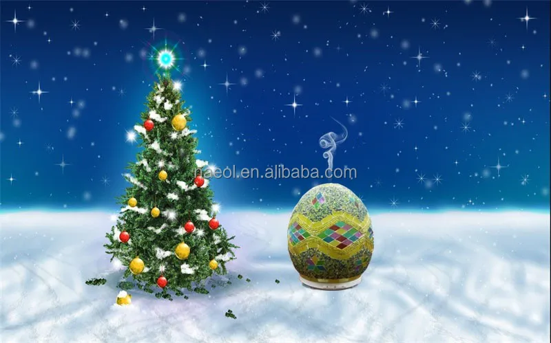 
China factory 250ml mosaic multicoloured new ideas manual glass essential oil aroma diffuser festival gifts LED light egg shape 