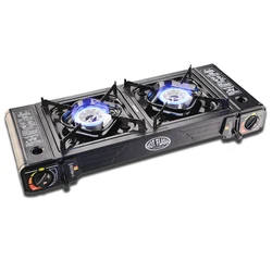 BBQ outdoor portable two burner gas stove
