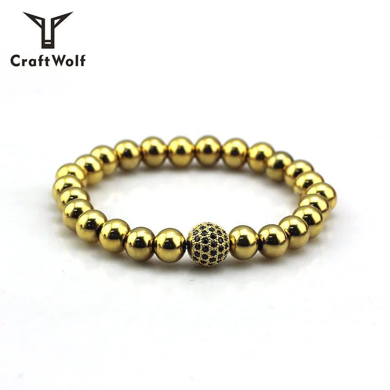 Craft Wolf 2019 New Arrivals Custom Hand Made Jewelry Stainless Steel Bead Bracelet