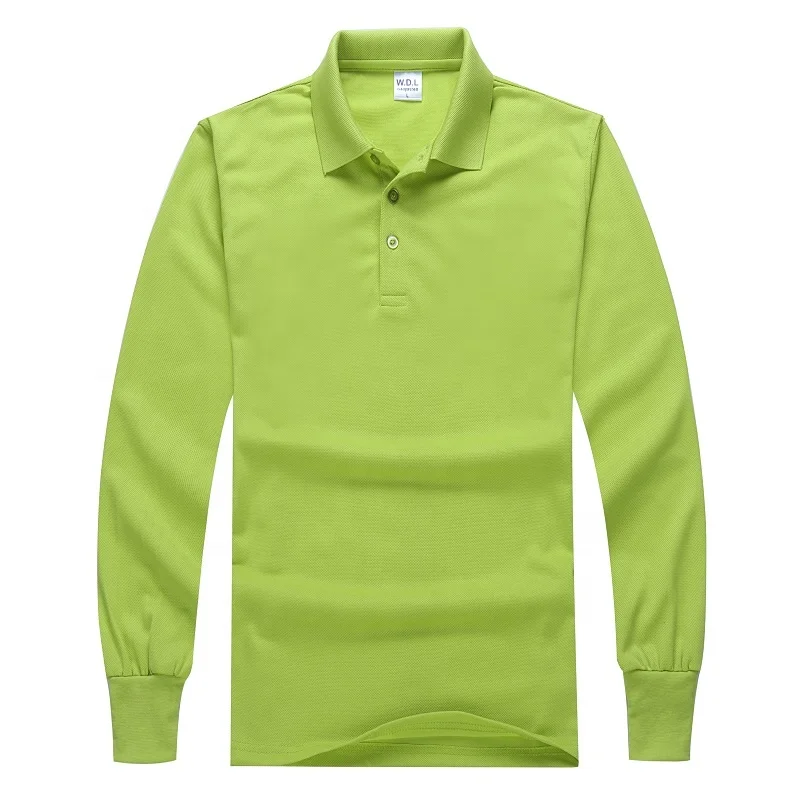 
New Design Man Long Sleeve 100% cotton Polo T shirt For Promotion 