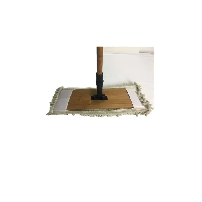 flat chenille mop with wood handle and pad