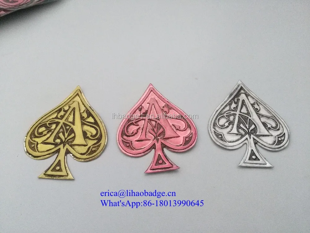 Personalize ace of spades champagne label for wine bottle, metal bottle label