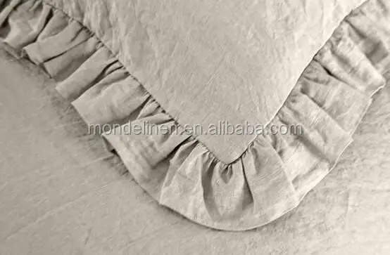 
nature french flax linen stone washed bedding set 