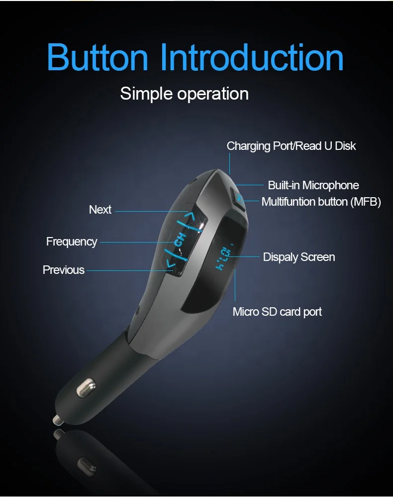 AGETUNR HOT Sell X5 Original design In Car FM Transmitter Bluetooth Car Adapter Charger Driver Multi-function Mp3 Audio Player