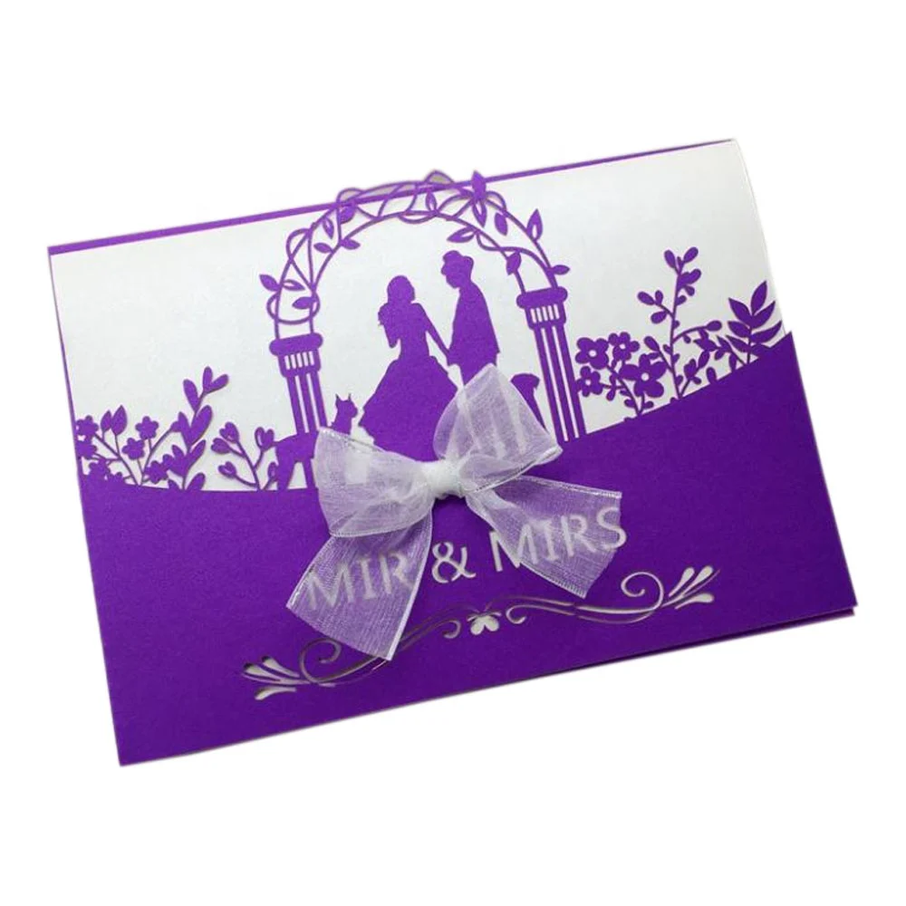 Paper Material and Paper Cutting Product Type wedding invitation cards designs