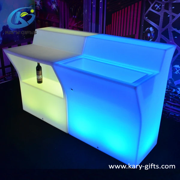 Outdoor Summer Beach Bar Table LED DRINKS BAR COUNTER