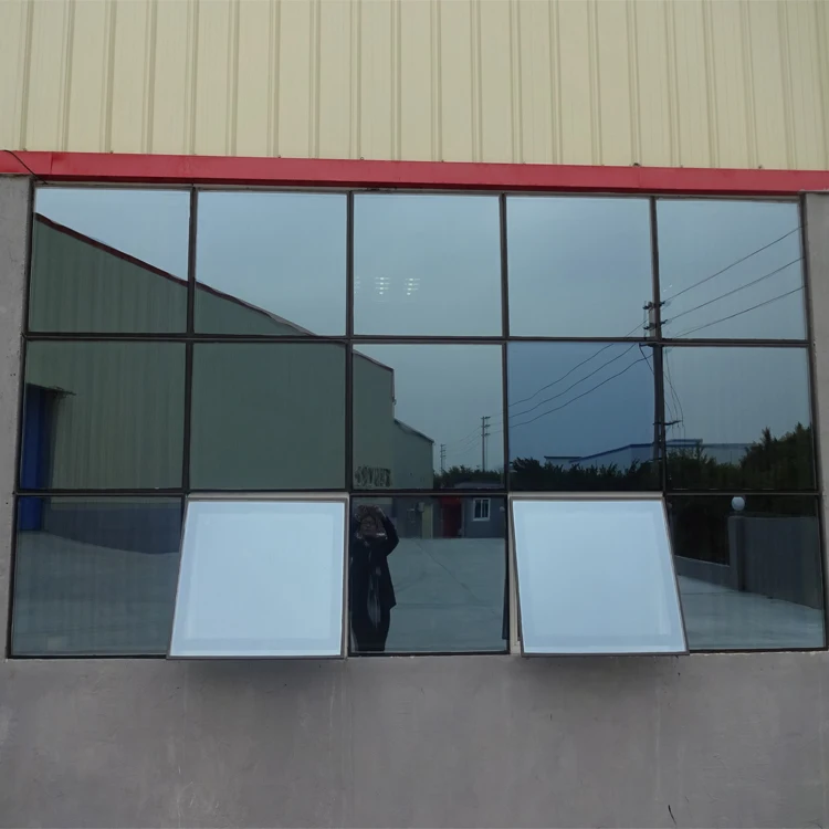 Energy efficiency double hollow glazed curtain wall top hung windows with good price