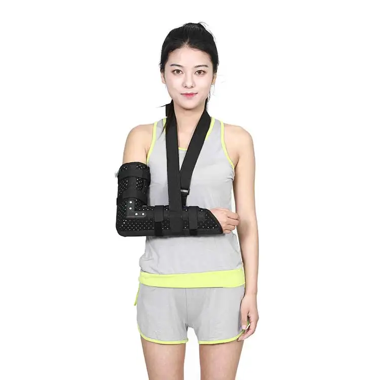 Adult pediatric hinged elbow support brace arm sling hand orthosis