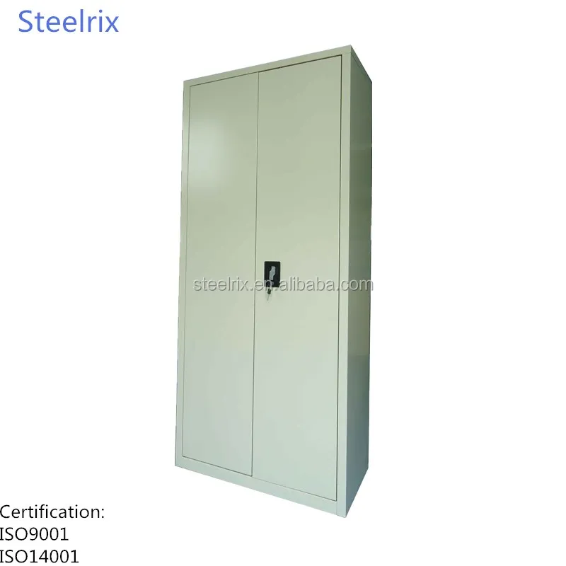 Fixed 4 adjustable shelves metal filing cabinet 2 door storage cabinet made in China