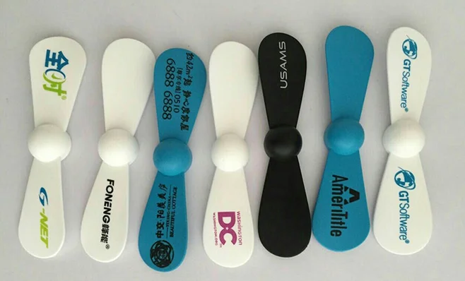 Promotional 2 in 1 OTG Mini Fan for IPhone Micro USB Fan Portable Fan for Phone with Custom Logo