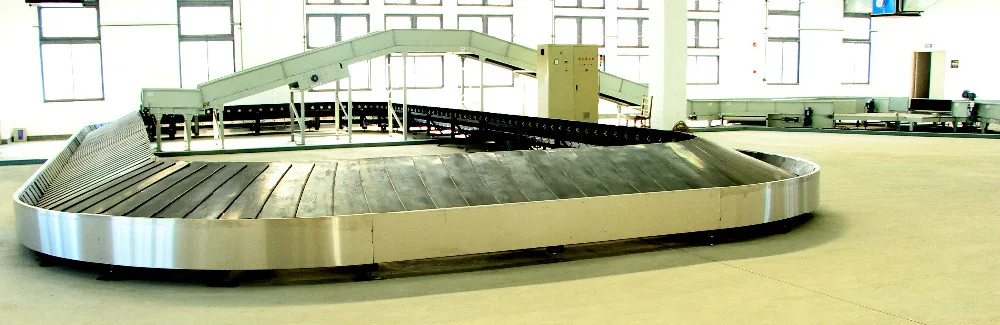 Friction Chain drive aviation flat incline loop carousel/ airport luggage baggage carousel