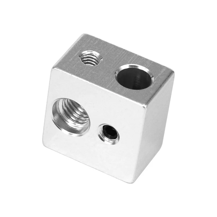 
GIULY MK10 Heating Blocks M7 thread for Wanhao Dupicator D4 /I3/ Dremel 3D Printer 20x20x13mm Aluminum Silver Alloy 