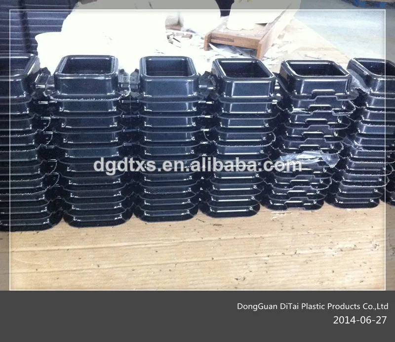 пользовательские черный акрилонитрилбутадиенстирол горячей деформации пластмассовых деталей