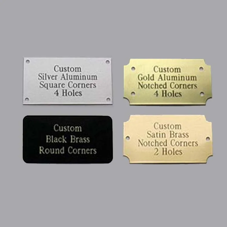 Factory Wholesale Custom Logo Metal Furniture Nameplate