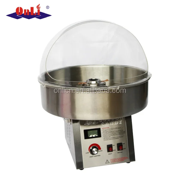 
Stainless steel professional digital control cotton candy machine with bubble cover 