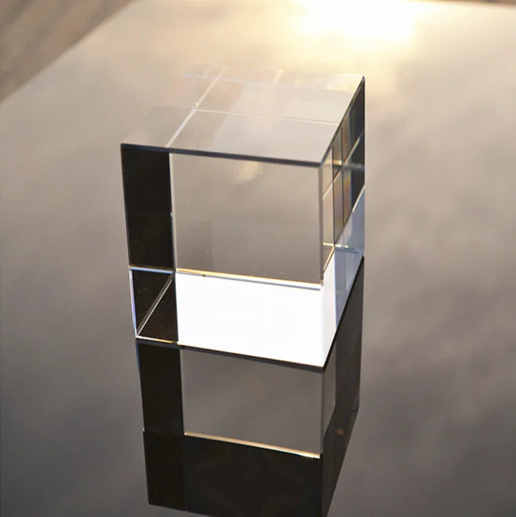 regular blank solid crystal glass cube wholesale