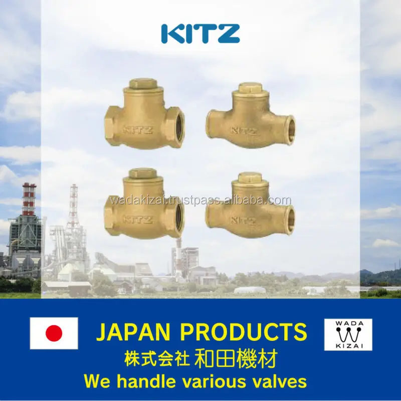 Kitz check valves , bronze swing check , class 400 , japan