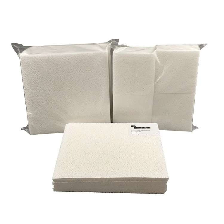 
Hot Sale Industry Heavy Duty High Oil Absorbency Spunlace Nonwoven Cleaning Wipes Industrial Wipes Jumbo Roll 