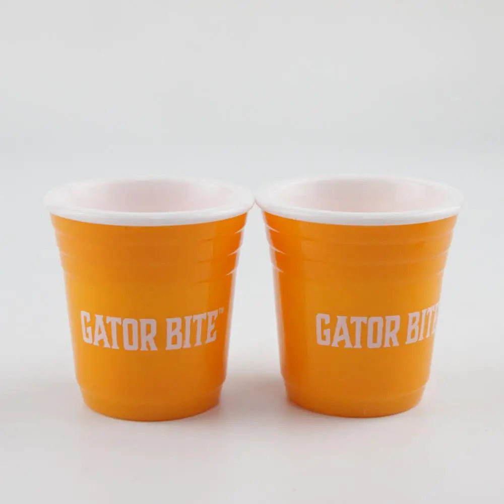 (8 Pack) Reusable Mini Cups 2oz Red Cup Style Party Shot Glasses Plastic Jello Shooters