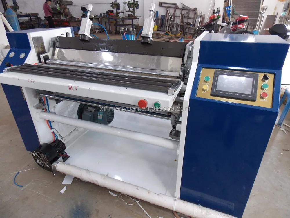 Pneumatic Cutting Blades Till Roll Slitting Machine, Thermal Paper Roll Slitter Rewinder, Plotter Paper Cutting Machine