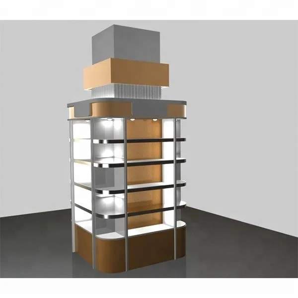 Modern custom made glass jewelry display showcase with lock