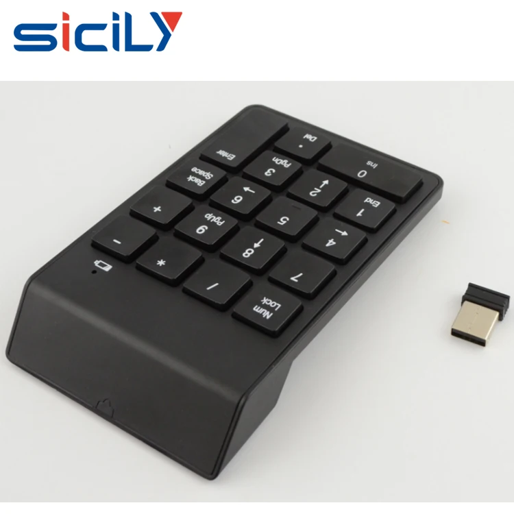 High Quality 2.4G Wireless Numeric Keypad,18Keys USB Financial Numpad Number Pad for Laptop Tablet