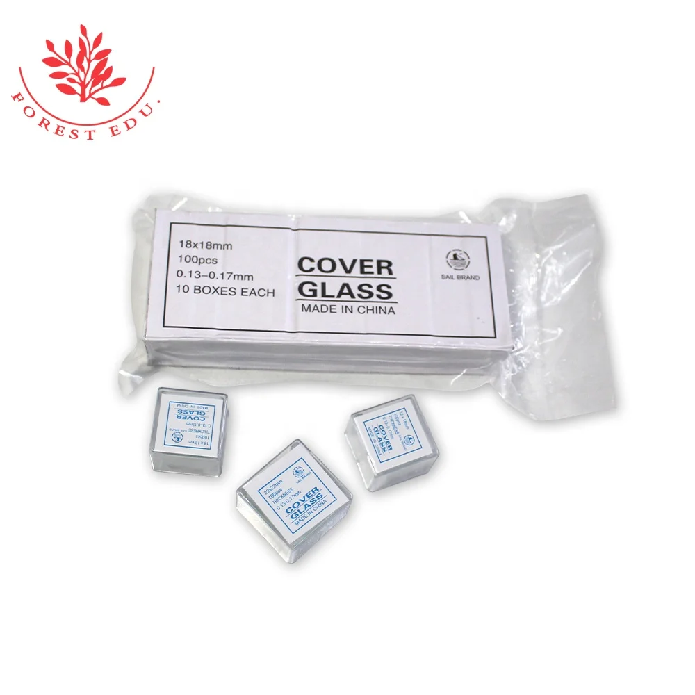 Стекло Coverslip 100 шт., превосходная четкость 0,13-0,17 мм, толщина 18*18 мм, квадратное стекло для микроскопа