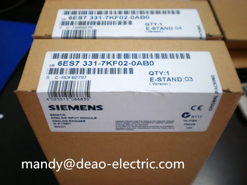 Siemens ANALOG INPUT SM 331,OPTICALLY ISOLATEI, 2 AI,9/12/14-Bit,6ES7331-7KB02-0AB0