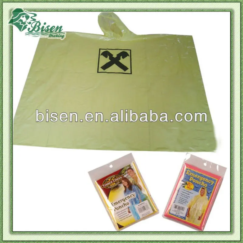 Best Seller LOGO Printed Promotional Disposable Raincoat,Rain Poncho
