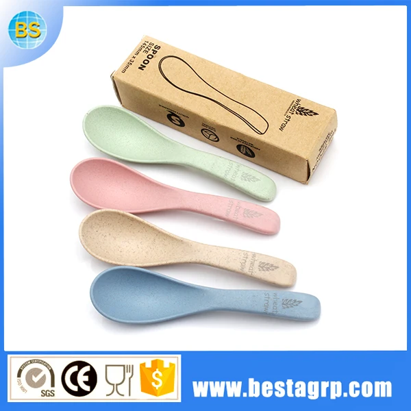 2016 новый продукт пшеничной соломы изменение цвета ложка, пластмассовую ложку, ложки