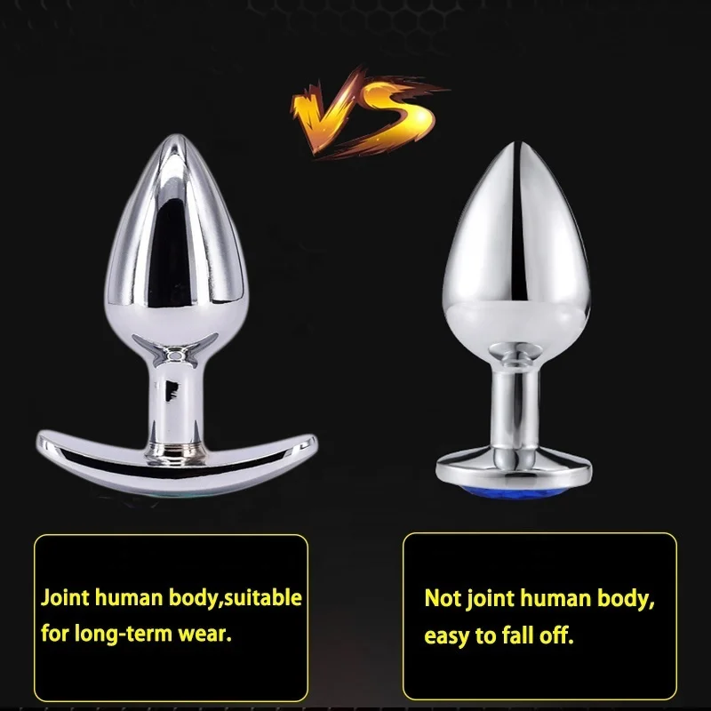 Crystal Jewelry Metal Steel Anal Plug Sex Toys Butt plug for Men Women Couple