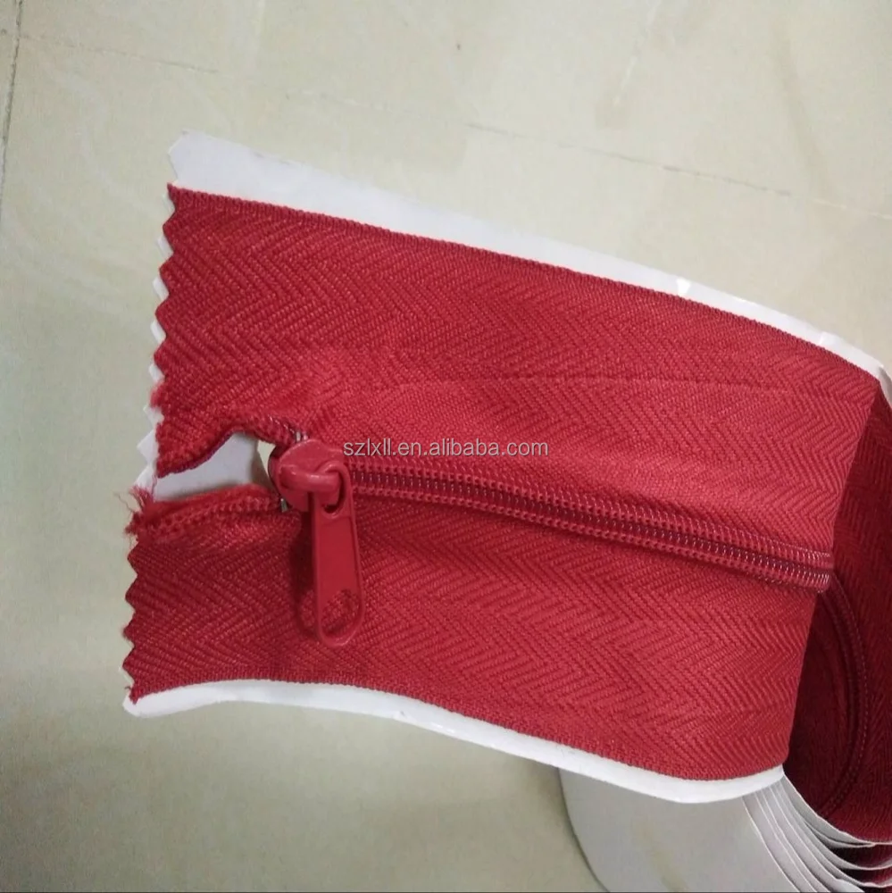 
3inch X7ft 7.6X213cm Red Self Adhesive Zipper for dust barrier, cleaning and restoration 