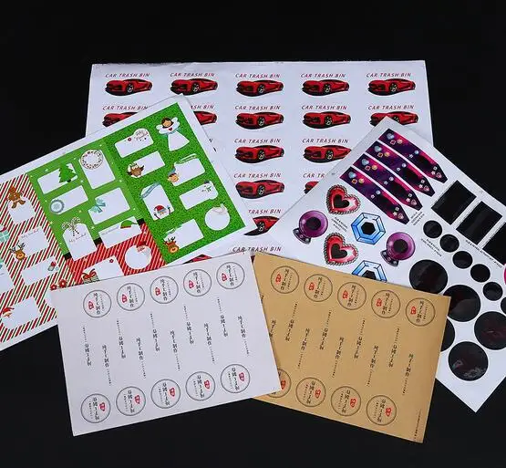 Biodegradable Adhesive Die Cut Paper Packing Sticker Labels Print Custom Sticker MHL Gift & Craft Cmyk Print Accept