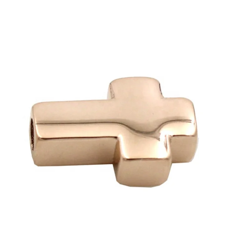 Yudan Jewelry Wholesale Stainless Steel Cross Spacer Beads For Bracelet