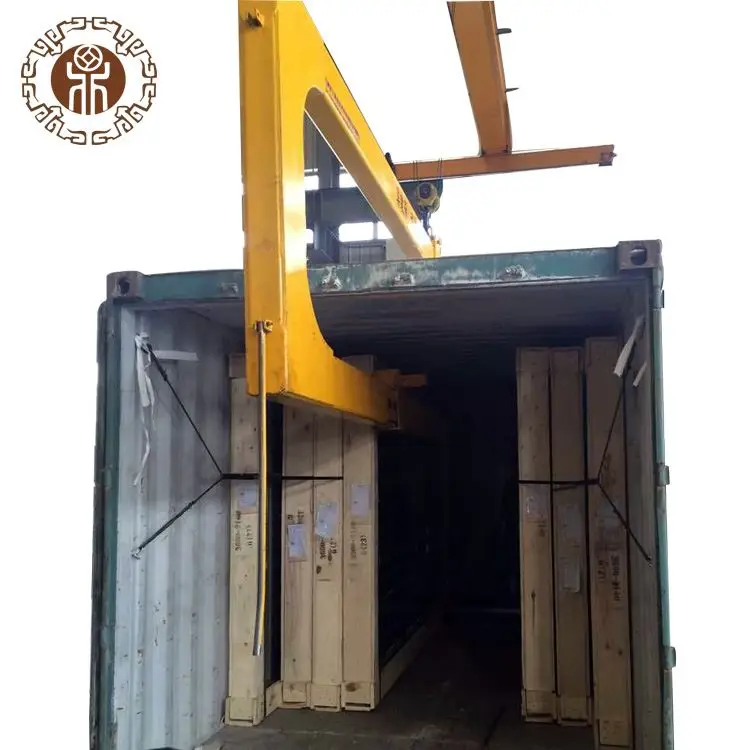 U shape crane attachment lifter for glass loading and unloading